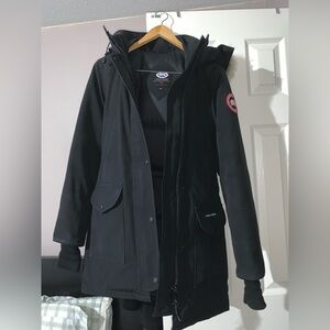 Canada Goose Black Down Trillium Parka (fur trim included)